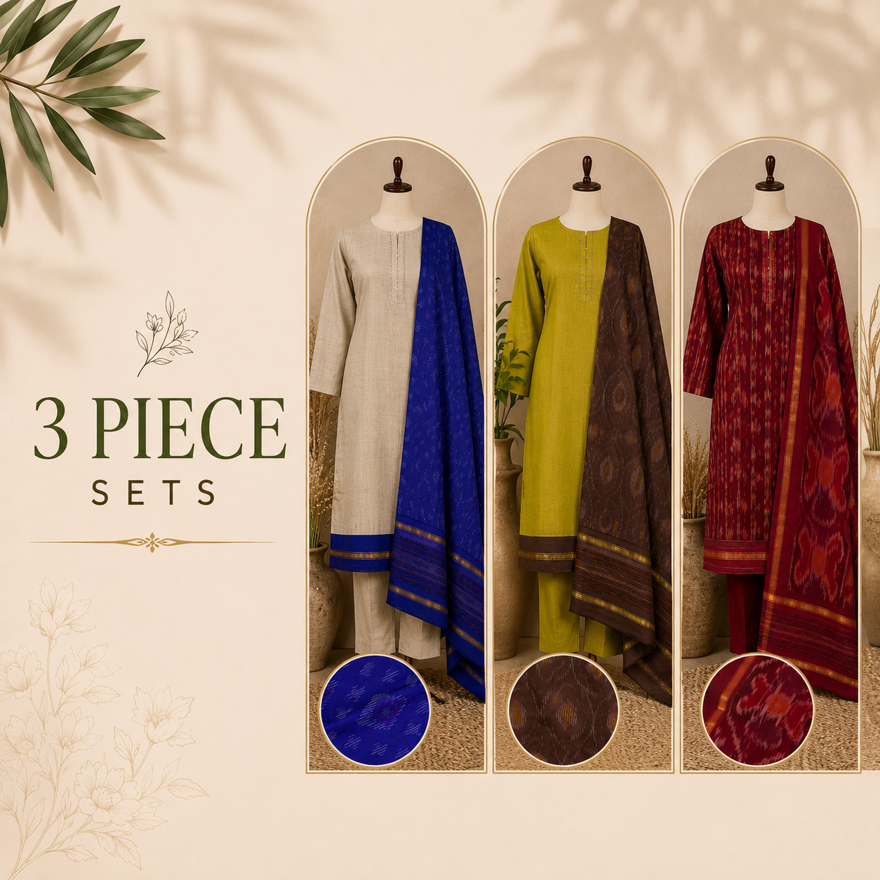 Stitched 3 Piece Sets