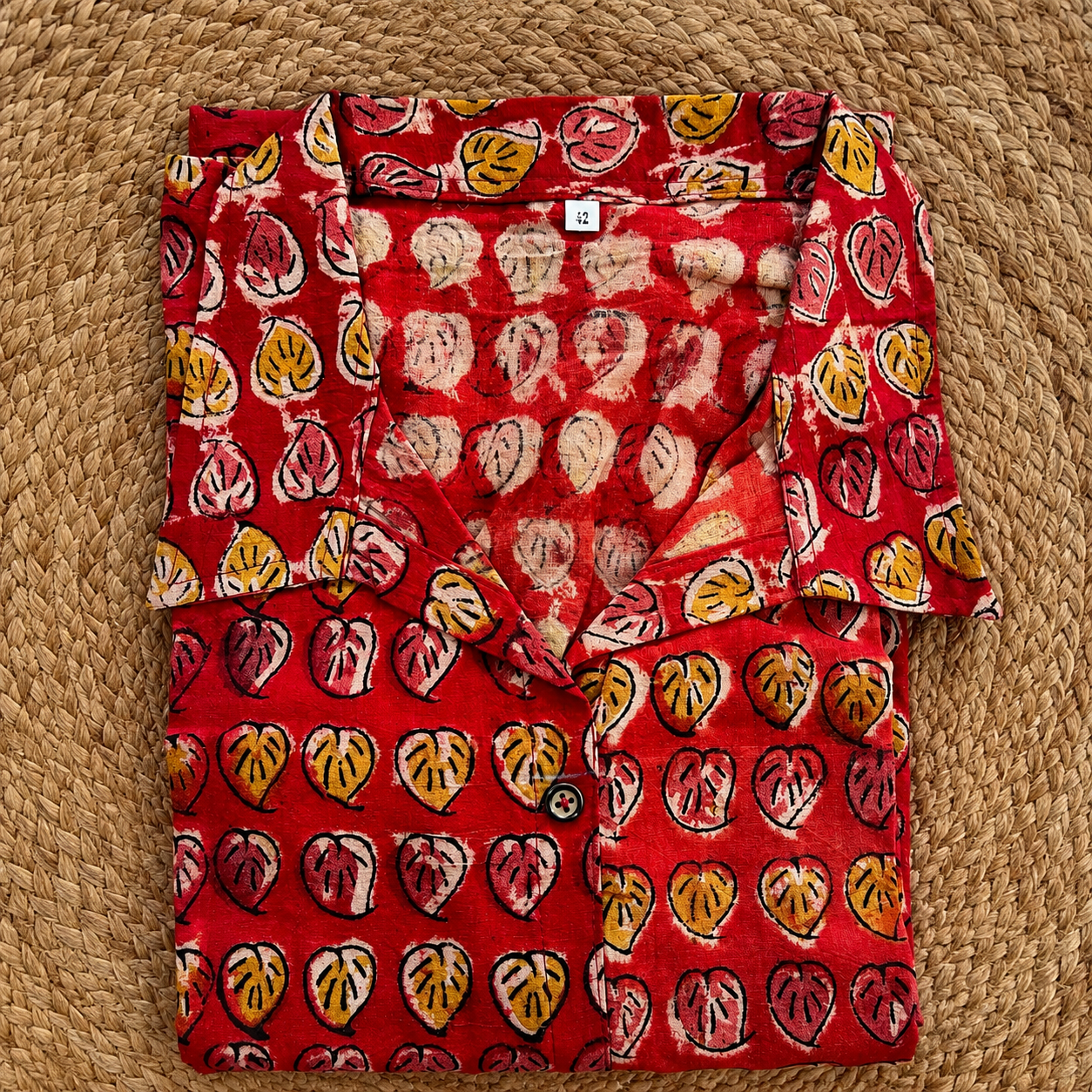 Kalamkari Men's Collar A-Line Kurthi