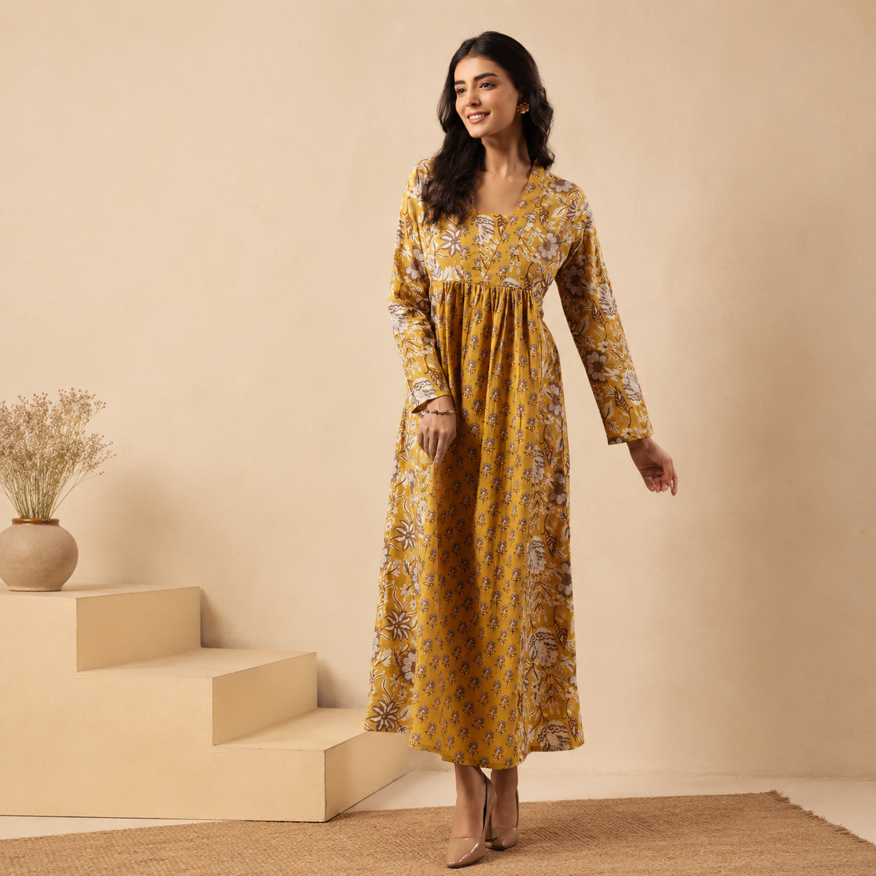 Mustard Full Sleeve - Maxi