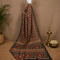 Chanderi Kalamkari Digital Kantha Work Saree