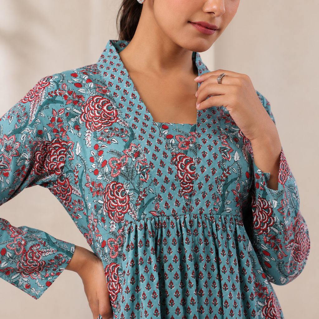 Pastel Blue Full Sleeve - Maxi