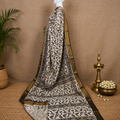 Kalamkari Hand Block Print Mangalgiri Silk Saree with Nizam Border