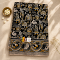 Black Kalamkari Cotton Saree