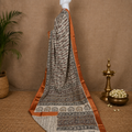Kalamkari Hand Block Print Mangalgiri Silk Saree with Nizam Border