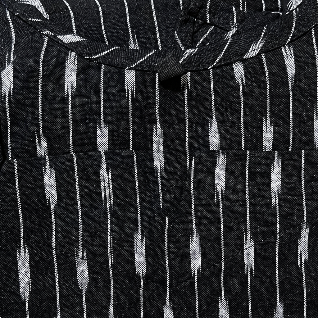 Black Ikkath Kurta & Palazzo Set