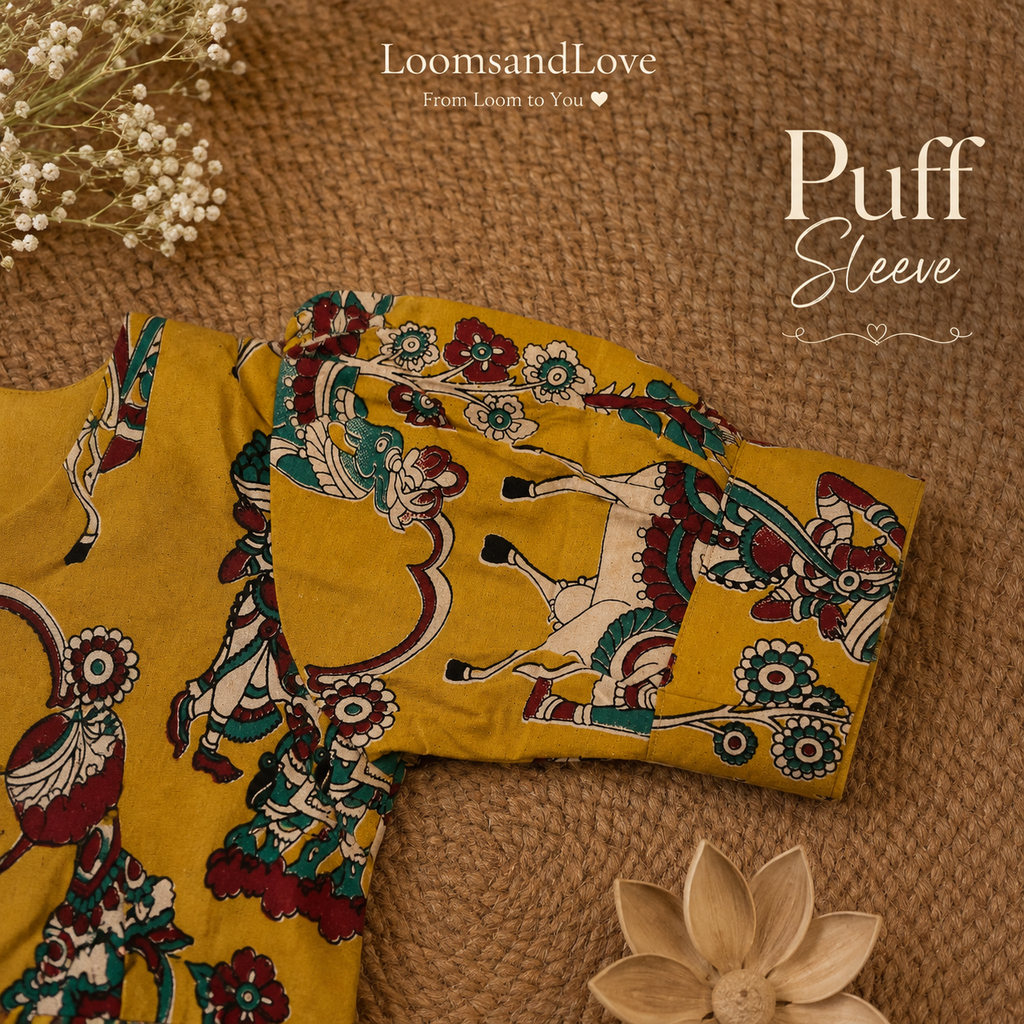 Yellow Kalamkari Frill Frock
