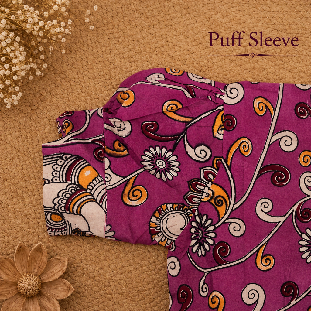 Pink Kalamkari Frill Frock