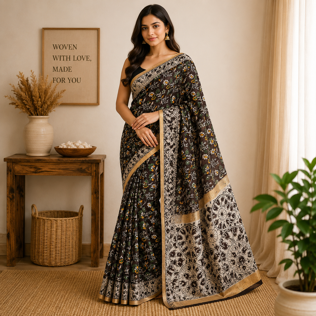 Kalamkari Nellore Silk Saree
